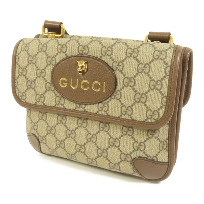 GUCCI 帆布Neo Vintage Small金扣肩背袋-2