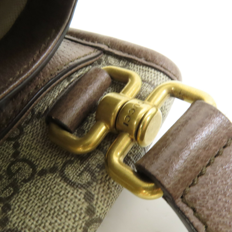 GUCCI 帆布Neo Vintage Small金扣肩背袋-6