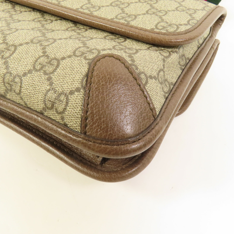 GUCCI 帆布Neo Vintage Small金扣肩背袋-11