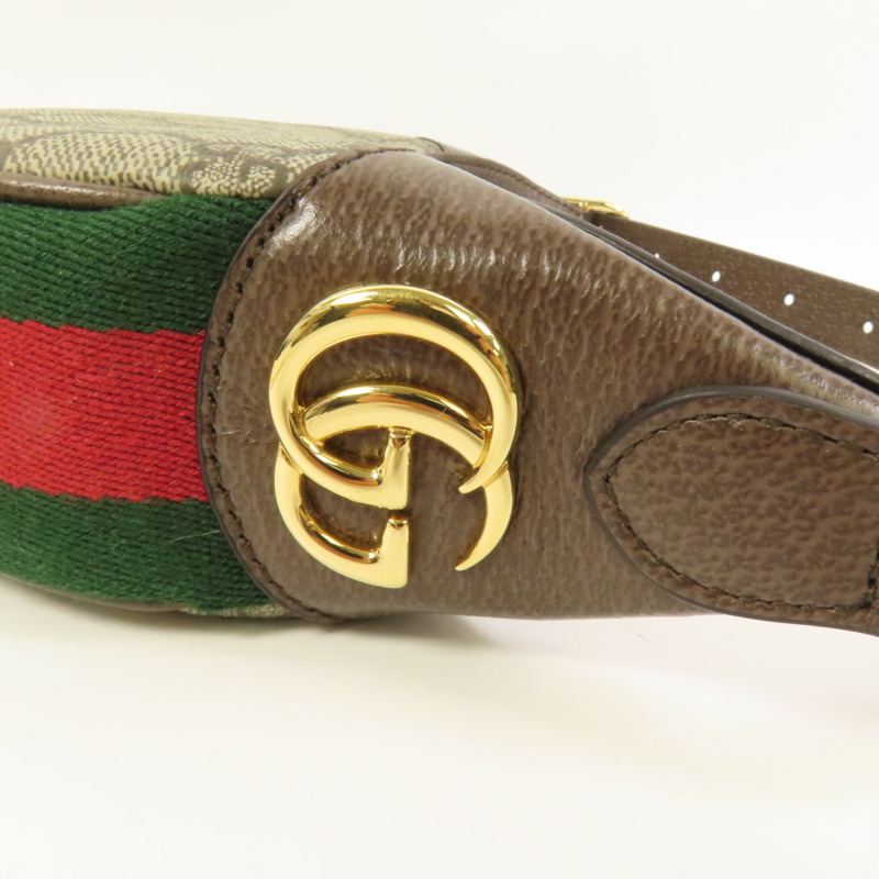 GUCCI 塗層帆布Ophidia Mini Bag金扣肩背袋-6