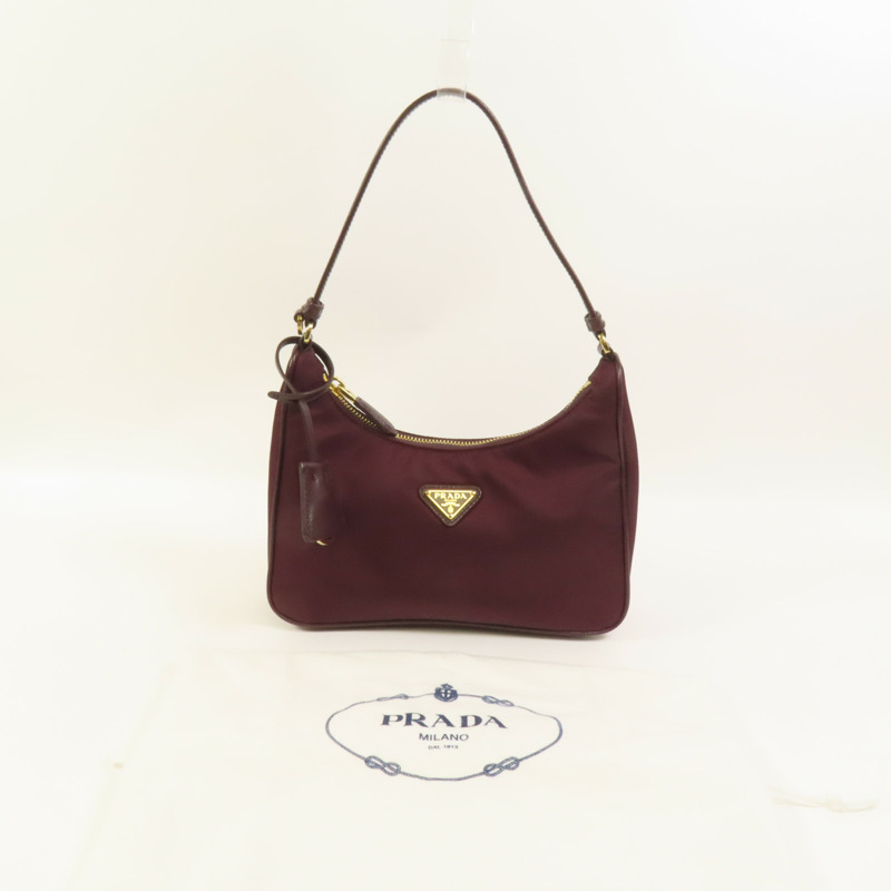 PRADA 尼龍Re-Edition 2005金扣手挽袋-10