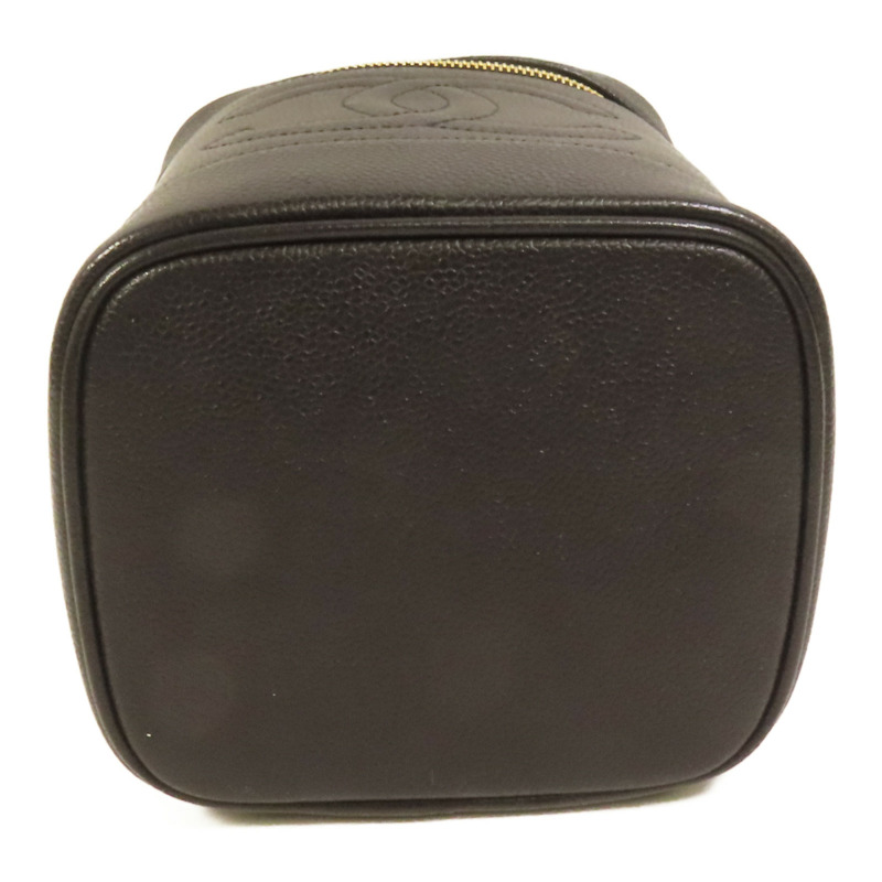 CHANEL 牛皮皮革Vintage Vanity Case金扣手挽袋-3