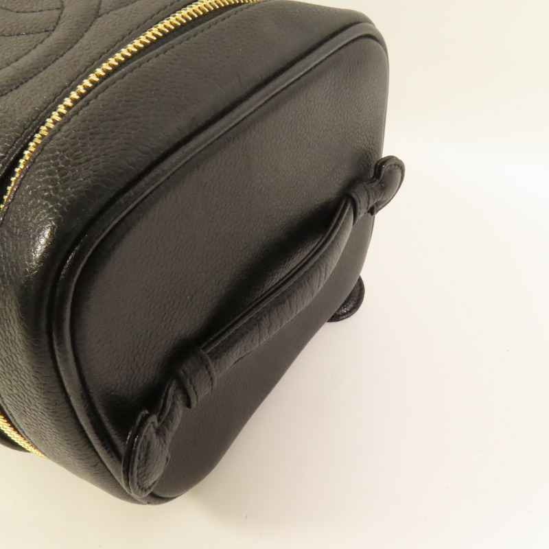 CHANEL 牛皮皮革Vintage Vanity Case金扣手挽袋-5