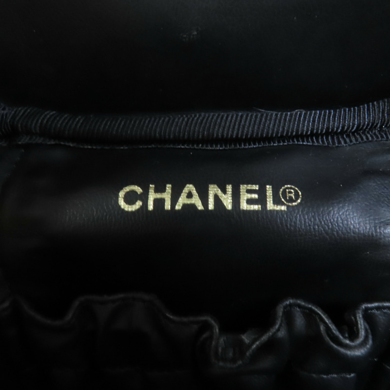 CHANEL 牛皮皮革Vintage Vanity Case金扣手挽袋-8