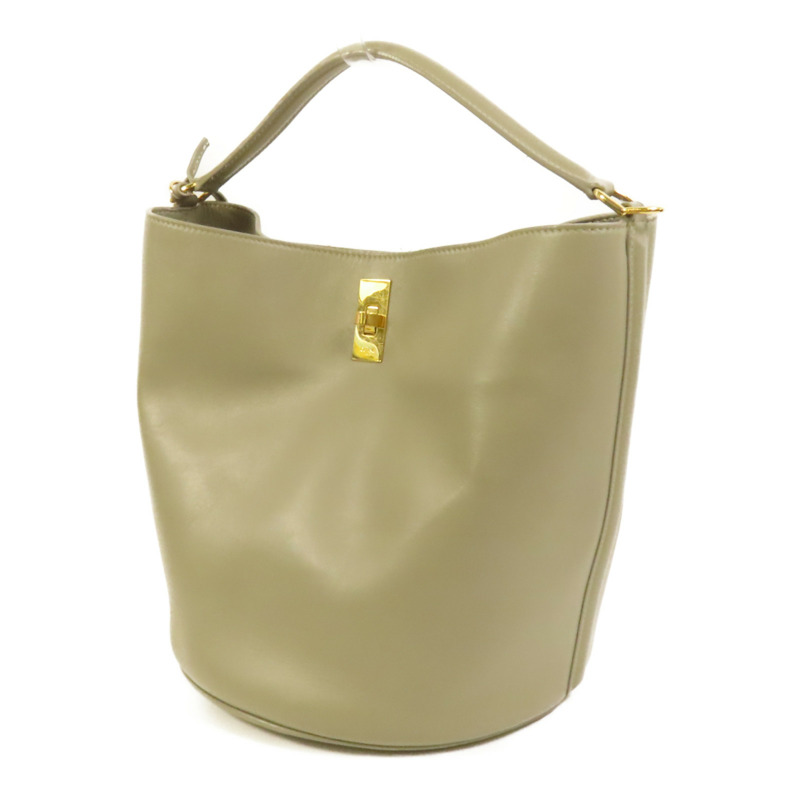 CELINE 牛皮皮革Bucket 16金扣手挽肩背兩用袋-2