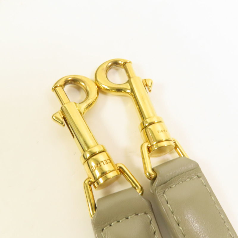 CELINE 牛皮皮革Bucket 16金扣手挽肩背兩用袋-6