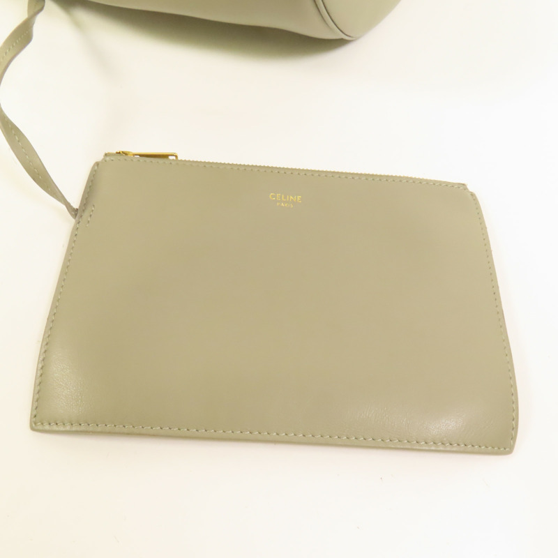 CELINE 牛皮皮革Bucket 16金扣手挽肩背兩用袋-8