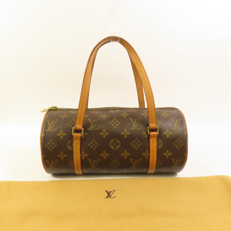 LOUIS VUITTON Monogram Papillon PM金扣手挽袋-9