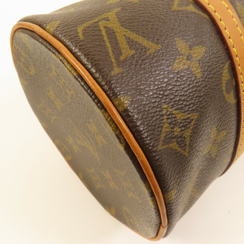LOUIS VUITTON Monogram Papillon PM金扣手挽袋-11