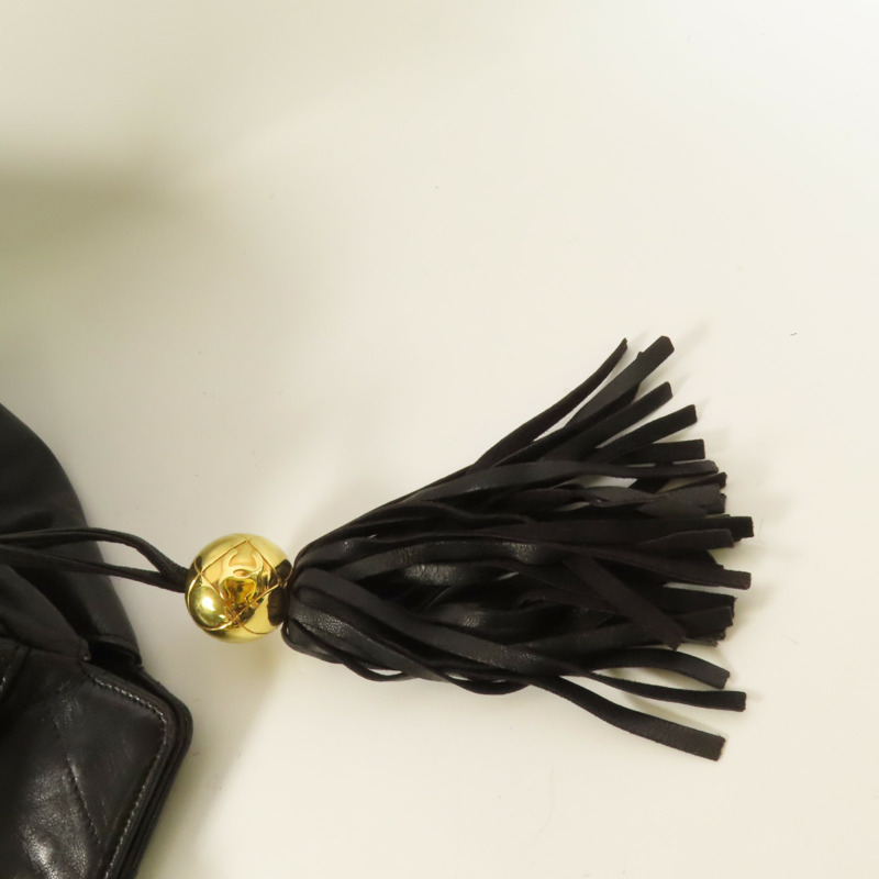 CHANEL 羊皮皮革Vintage Tote金扣鏈帶肩背袋-6