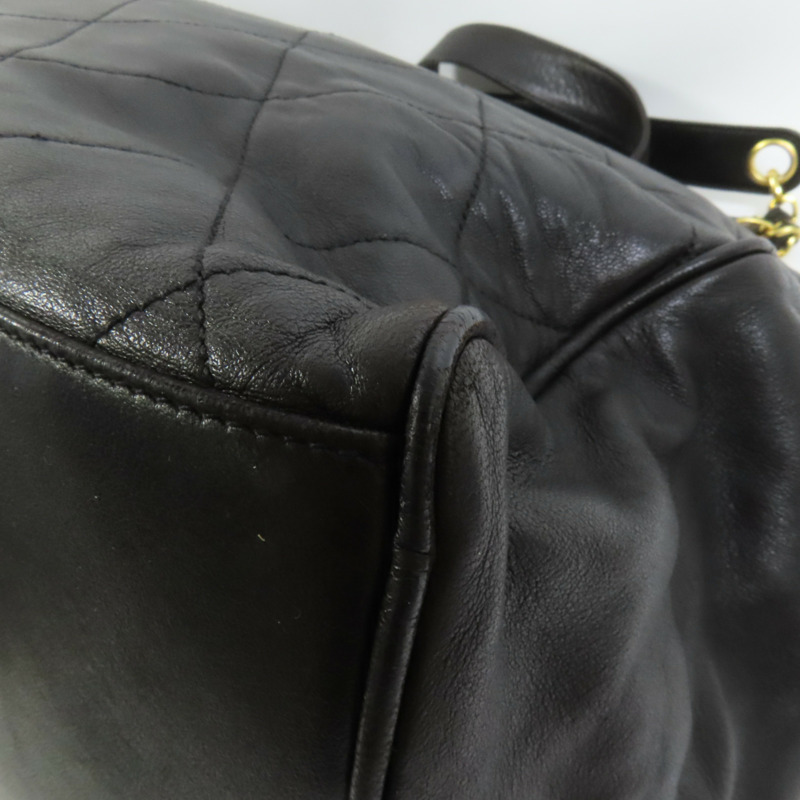 CHANEL 羊皮皮革Vintage Tote金扣鏈帶肩背袋-11
