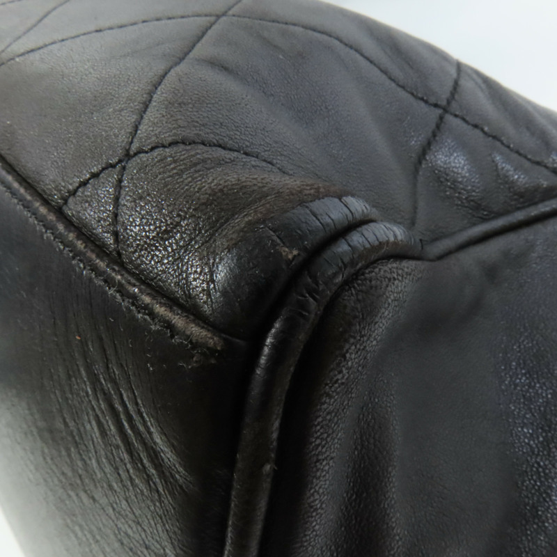 CHANEL 羊皮皮革Vintage Tote金扣鏈帶肩背袋-13