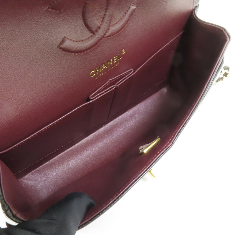 CHANEL 牛皮皮革Classic 25金扣鏈帶肩背袋-4