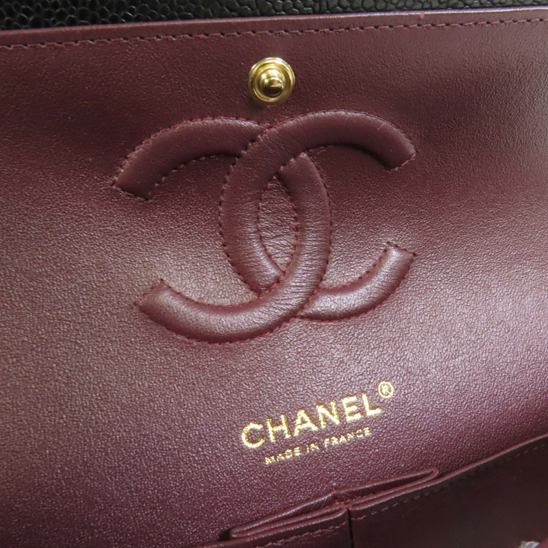 CHANEL 牛皮皮革Classic 25金扣鏈帶肩背袋-7