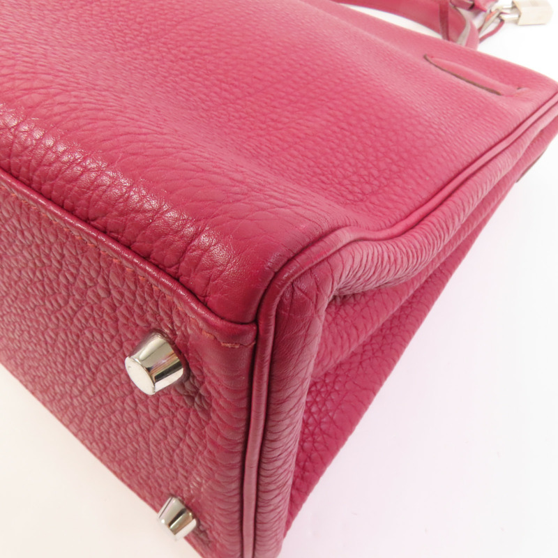 HERMES Togo皮革Kelly 32銀扣手挽肩背兩用袋Rubis-13