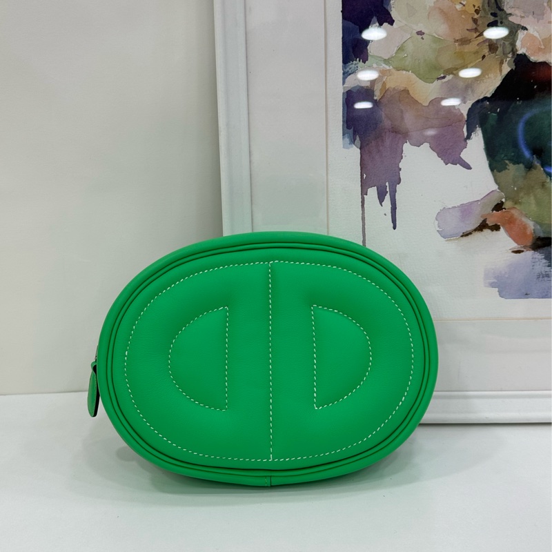 Hermes 愛馬仕 Roulis 豬鼻子 in the loop 腰包 薄荷綠 B刻 閒置-2