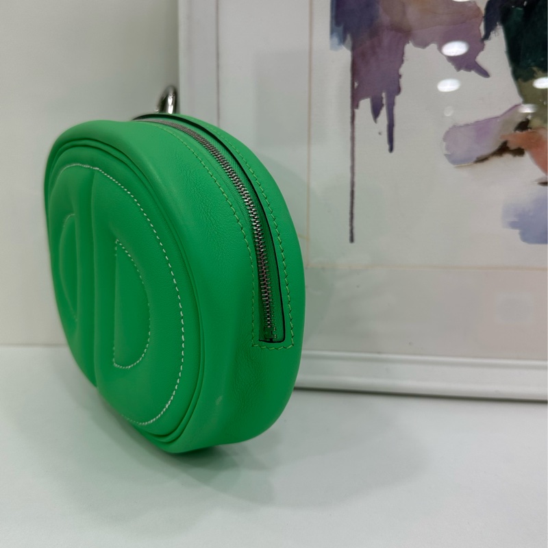 Hermes 愛馬仕 Roulis 豬鼻子 in the loop 腰包 薄荷綠 B刻 閒置-4