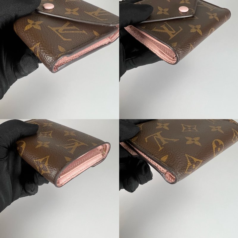 LV M62360 老花粉紅Victorine短夾-7