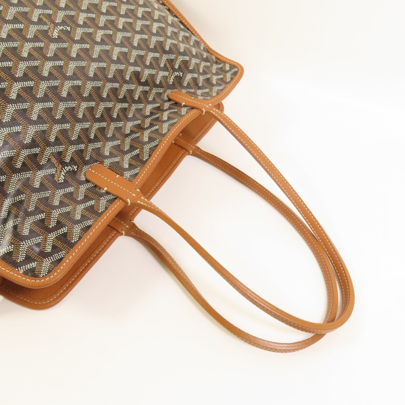 GOYARD 塗層帆布Hardy PM銀扣手挽袋-5