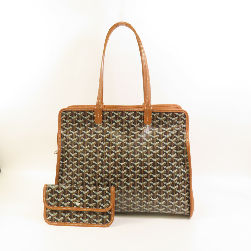 GOYARD 塗層帆布Hardy PM銀扣手挽袋-11