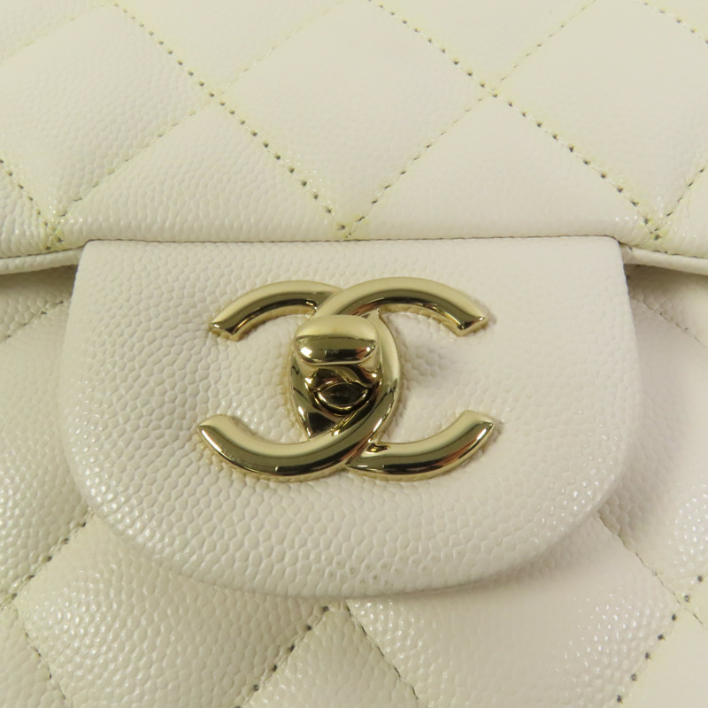 CHANEL 牛皮皮革Large Classic金扣鏈帶肩背袋-6