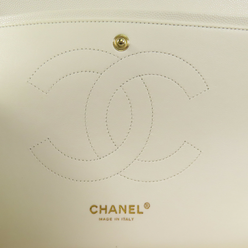 CHANEL 牛皮皮革Large Classic金扣鏈帶肩背袋-7