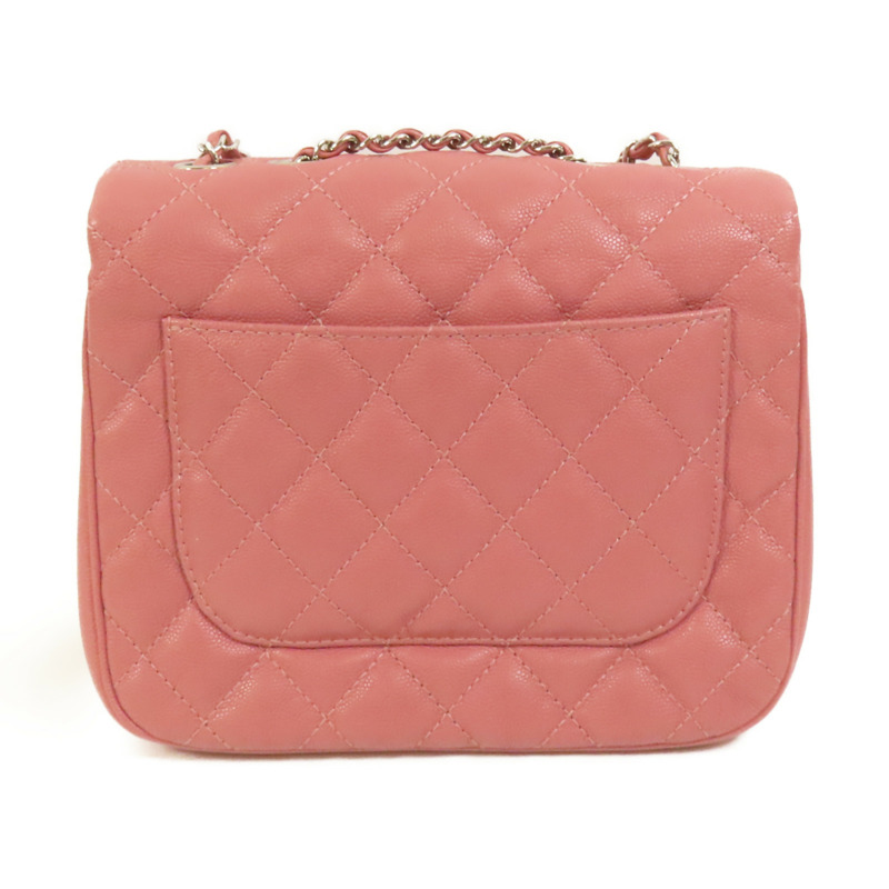 CHANEL 牛皮皮革Chain Shoulder銀扣鏈帶肩背袋-1