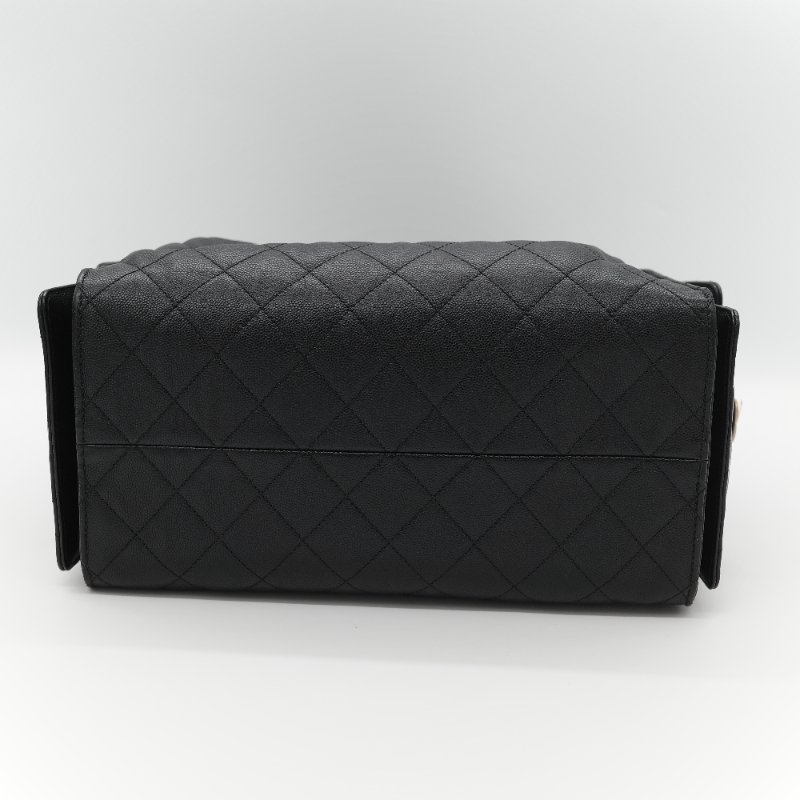 （全套全配🔥）品牌月限時特價🌟下個月就恢復原價💗 Chanel 香奈兒 25Bag 中號 黑色 菱格紋 荔枝皮牛皮 金屬鏈帶 Hobo包 肩背包-8