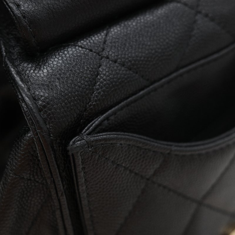 （全套全配🔥）品牌月限時特價🌟下個月就恢復原價💗 Chanel 香奈兒 25Bag 中號 黑色 菱格紋 荔枝皮牛皮 金屬鏈帶 Hobo包 肩背包-17