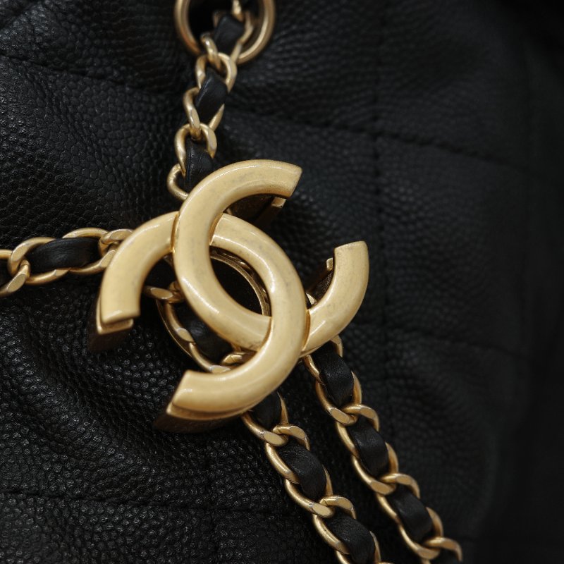 （全套全配🔥）品牌月限時特價🌟下個月就恢復原價💗 Chanel 香奈兒 25Bag 中號 黑色 菱格紋 荔枝皮牛皮 金屬鏈帶 Hobo包 肩背包-19