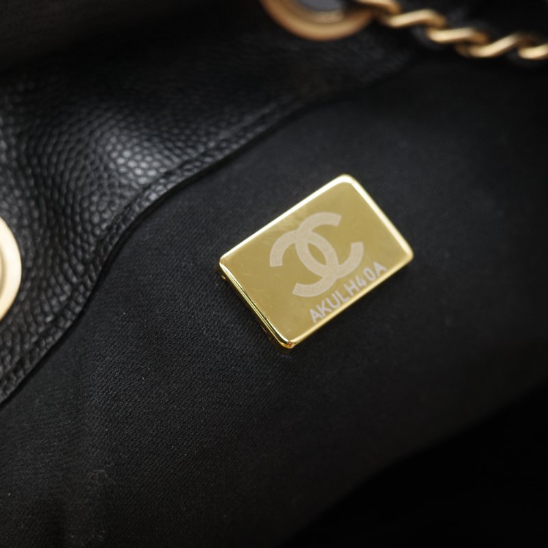 （全套全配🔥）品牌月限時特價🌟下個月就恢復原價💗 Chanel 香奈兒 25Bag 中號 黑色 菱格紋 荔枝皮牛皮 金屬鏈帶 Hobo包 肩背包-31