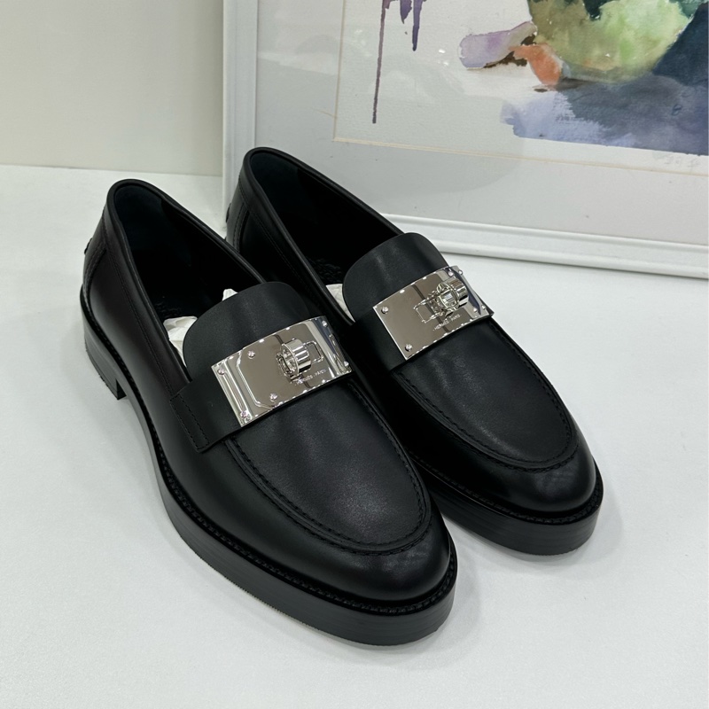 Hermes 愛馬仕 粗扣Kelly爆款Hot樂福鞋 全新膜撕了 37.5碼-1