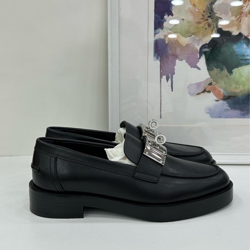 Hermes 愛馬仕 粗扣Kelly爆款Hot樂福鞋 全新膜撕了 37.5碼-2