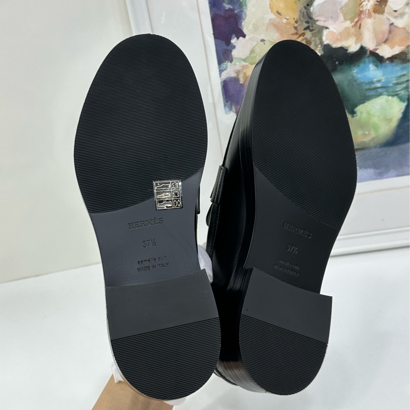 Hermes 愛馬仕 粗扣Kelly爆款Hot樂福鞋 全新膜撕了 37.5碼-5