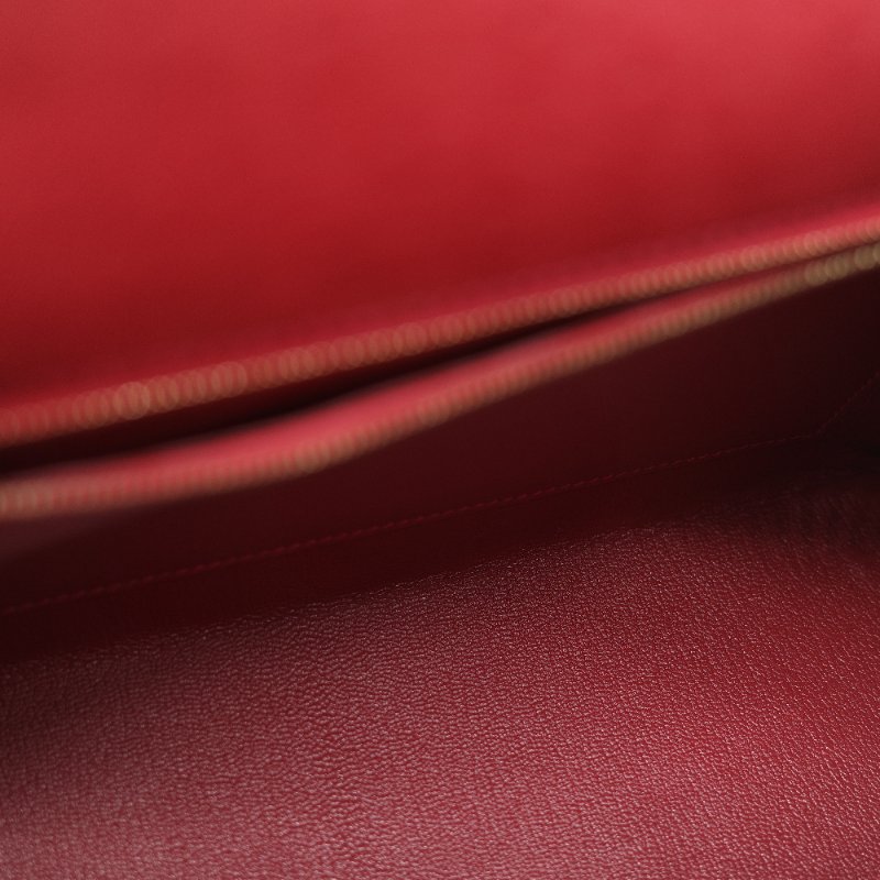 （近新♥️閒置品）Hermès 愛馬仕 Kelly 28 紅色 鴕鳥皮 X 刻 金扣 手提包 斜背兩用包-25