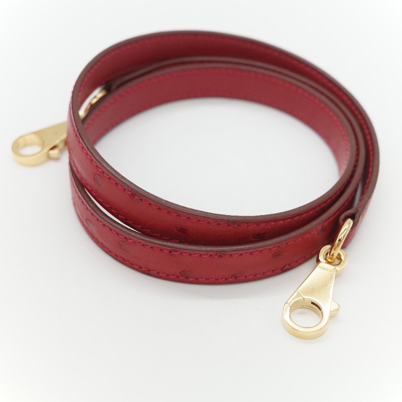（近新♥️閒置品）Hermès 愛馬仕 Kelly 28 紅色 鴕鳥皮 X 刻 金扣 手提包 斜背兩用包-31