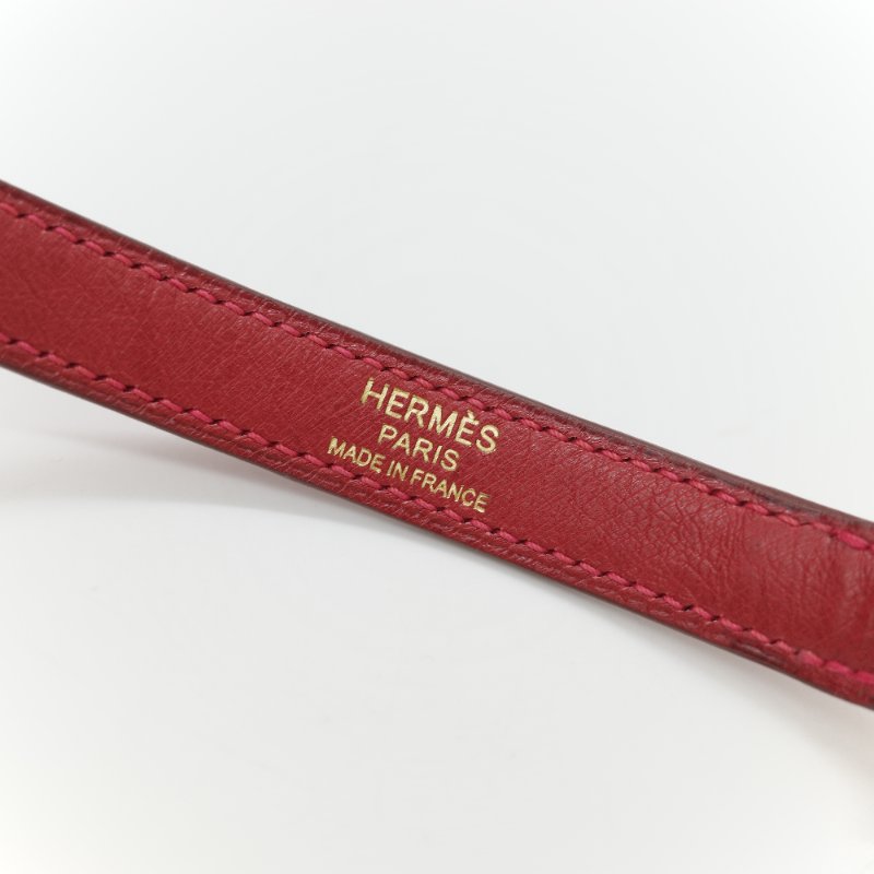 （近新♥️閒置品）Hermès 愛馬仕 Kelly 28 紅色 鴕鳥皮 X 刻 金扣 手提包 斜背兩用包-32
