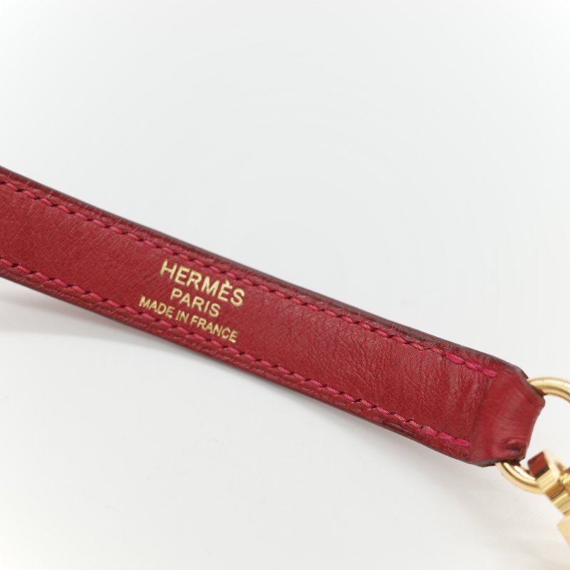（近新♥️閒置品）Hermès 愛馬仕 Kelly 28 紅色 鴕鳥皮 X 刻 金扣 手提包 斜背兩用包-33