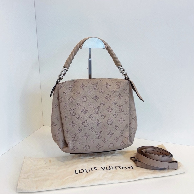 【98新🆕】LV Babylone Chain BB 大象灰 全皮鏤空老花月光女神-0