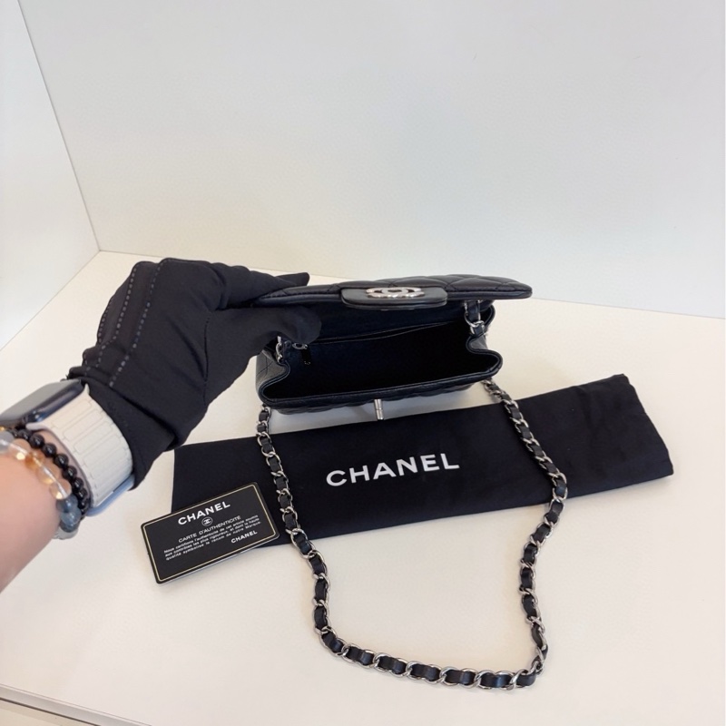 【98新🆕】Chanel黑銀CF方胖子 經典小方胖斜挎包 單肩包-7