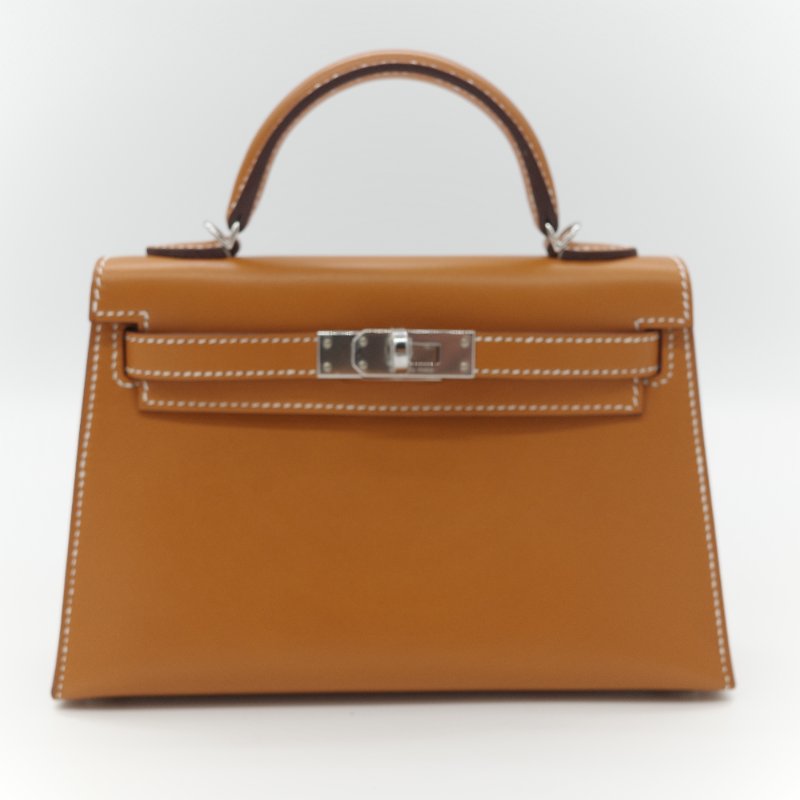 （稀有銀扣🌟）Hermès 愛馬仕 Kelly 二代 19cm 37金棕色 Box 牛皮 銀扣 手提包 斜挎包 U 刻-1