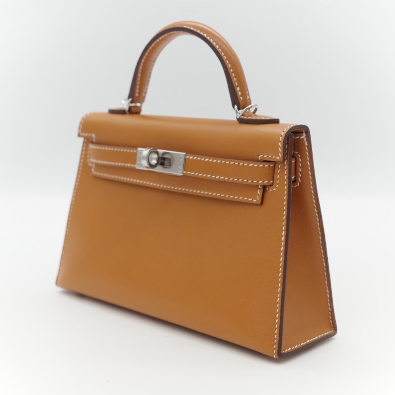 （稀有銀扣🌟）Hermès 愛馬仕 Kelly 二代 19cm 37金棕色 Box 牛皮 銀扣 手提包 斜挎包 U 刻-3
