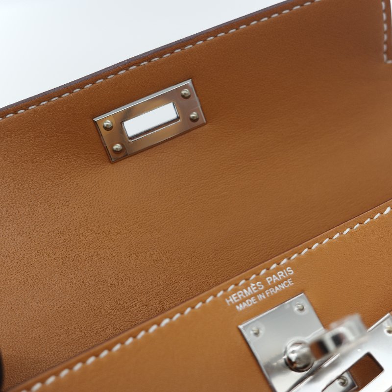 （稀有銀扣🌟）Hermès 愛馬仕 Kelly 二代 19cm 37金棕色 Box 牛皮 銀扣 手提包 斜挎包 U 刻-14