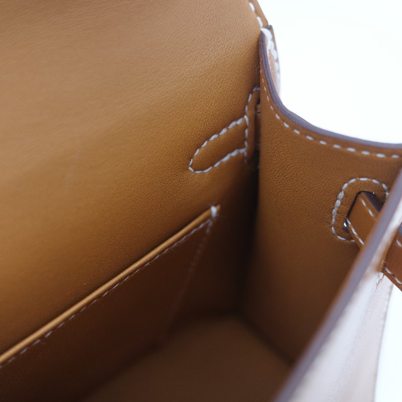 （稀有銀扣🌟）Hermès 愛馬仕 Kelly 二代 19cm 37金棕色 Box 牛皮 銀扣 手提包 斜挎包 U 刻-15