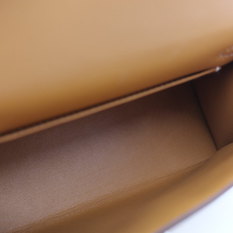 （稀有銀扣🌟）Hermès 愛馬仕 Kelly 二代 19cm 37金棕色 Box 牛皮 銀扣 手提包 斜挎包 U 刻-17