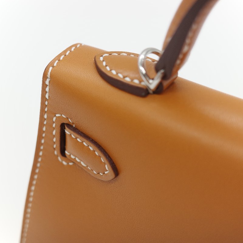 （稀有銀扣🌟）Hermès 愛馬仕 Kelly 二代 19cm 37金棕色 Box 牛皮 銀扣 手提包 斜挎包 U 刻-18