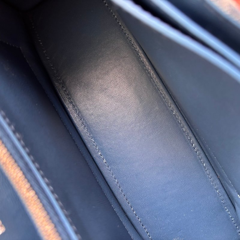 ::BALENCIAGA:: 716351 小款沙漏包絎縫水洗單寧牛仔鏈條包 Crush Small Quilted Denim Shoulder Bag-19