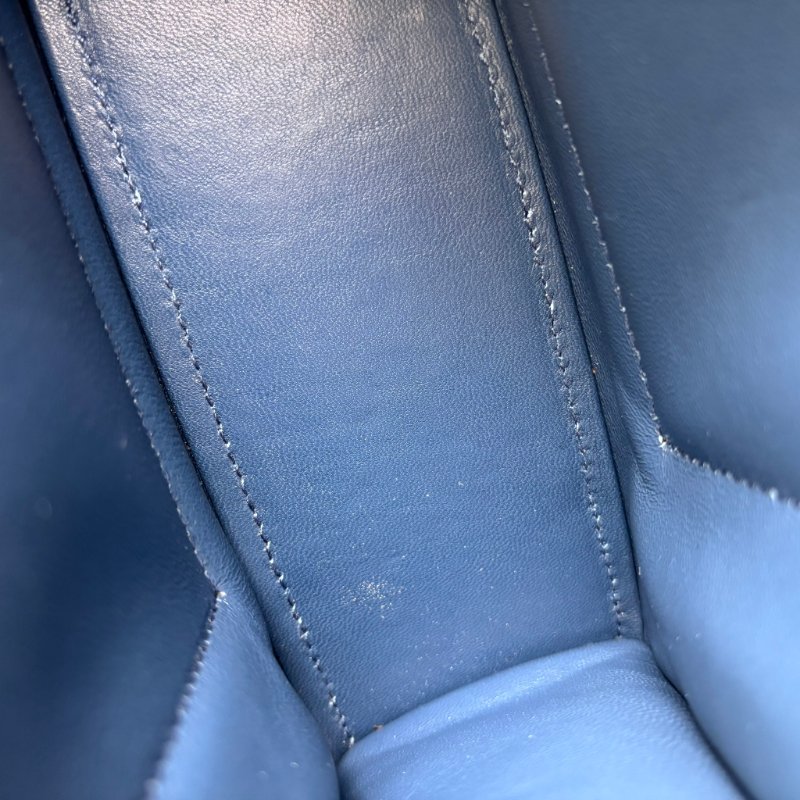 ::BALENCIAGA:: 716351 小款沙漏包絎縫水洗單寧牛仔鏈條包 Crush Small Quilted Denim Shoulder Bag-20