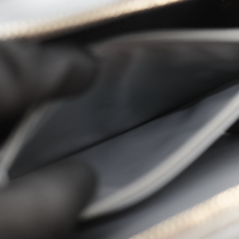 Chanel 香奈兒 Vanity Case 荔枝牛皮 霧霾灰 淺灰色 手提包 相機包 鏈條包 斜挎包-22