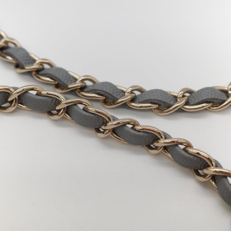 Chanel 香奈兒 Vanity Case 荔枝牛皮 霧霾灰 淺灰色 手提包 相機包 鏈條包 斜挎包-26